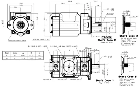 Bomba de paletas doble Nvicks T6CC (intercambiable Denison)
