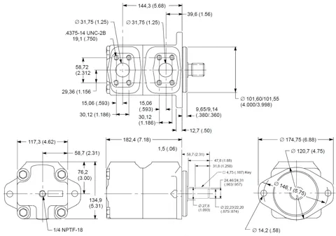 Motor de paletas Vickers 25M a 50M