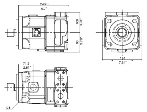 Motor de pistones axiales fijo Bondioli & Pavesi HPM8
