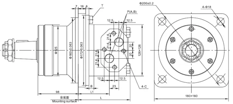 Motor orbital Thoth BM4W (brida tipo rueda)